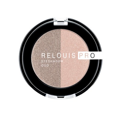 Relouis PRO  Тени для век eyeshadow DUO тон 112 (51 Peachy Keen+52 Cocoa Milk)