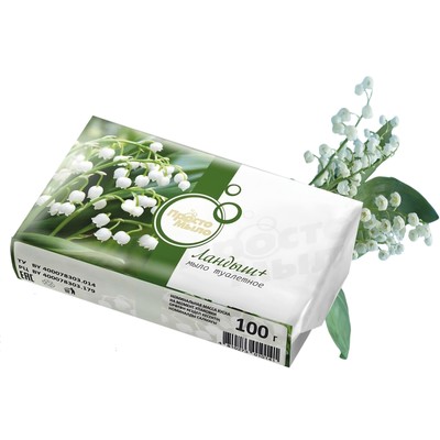 Гомельский жировой комбинат Просто мыло Мыло туалетное твердое ЛАНДЫШ+ 100г