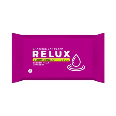 БУМФА RELUX Салфетки влажные ОСВЕЖАЮЩИЕ 72 шт