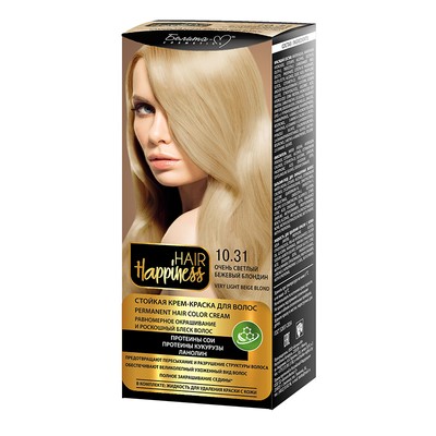 Белита-М Hair Happiness Стойкая крем-краска для волос № 10.31 Очень светлый бежевый блондин